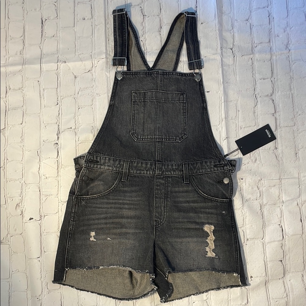 Hudson Jeans Black Denim Women's Overall Shorts